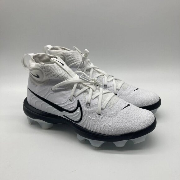 Nike Alpha Huarache NXT MCS Baseball Cleats Mens 7.5 White Black DJ6519-101 NEW - Picture 2 of 6